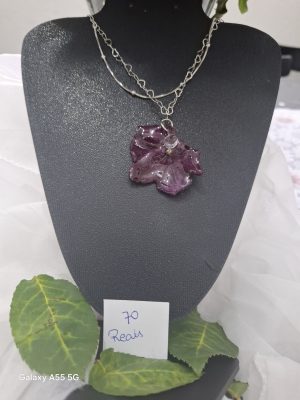 Colar natural orquídea