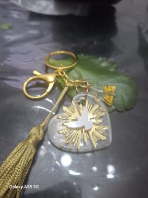 Chaveiro  espírito santo  inicial com nome